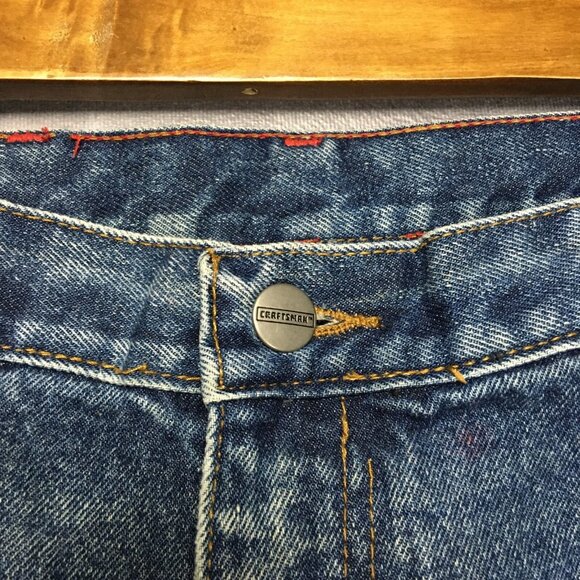 Craftsman Mens Carpenter Blue Jeans size 38x30 Stretch Denim Pants - Picture 6 of 14